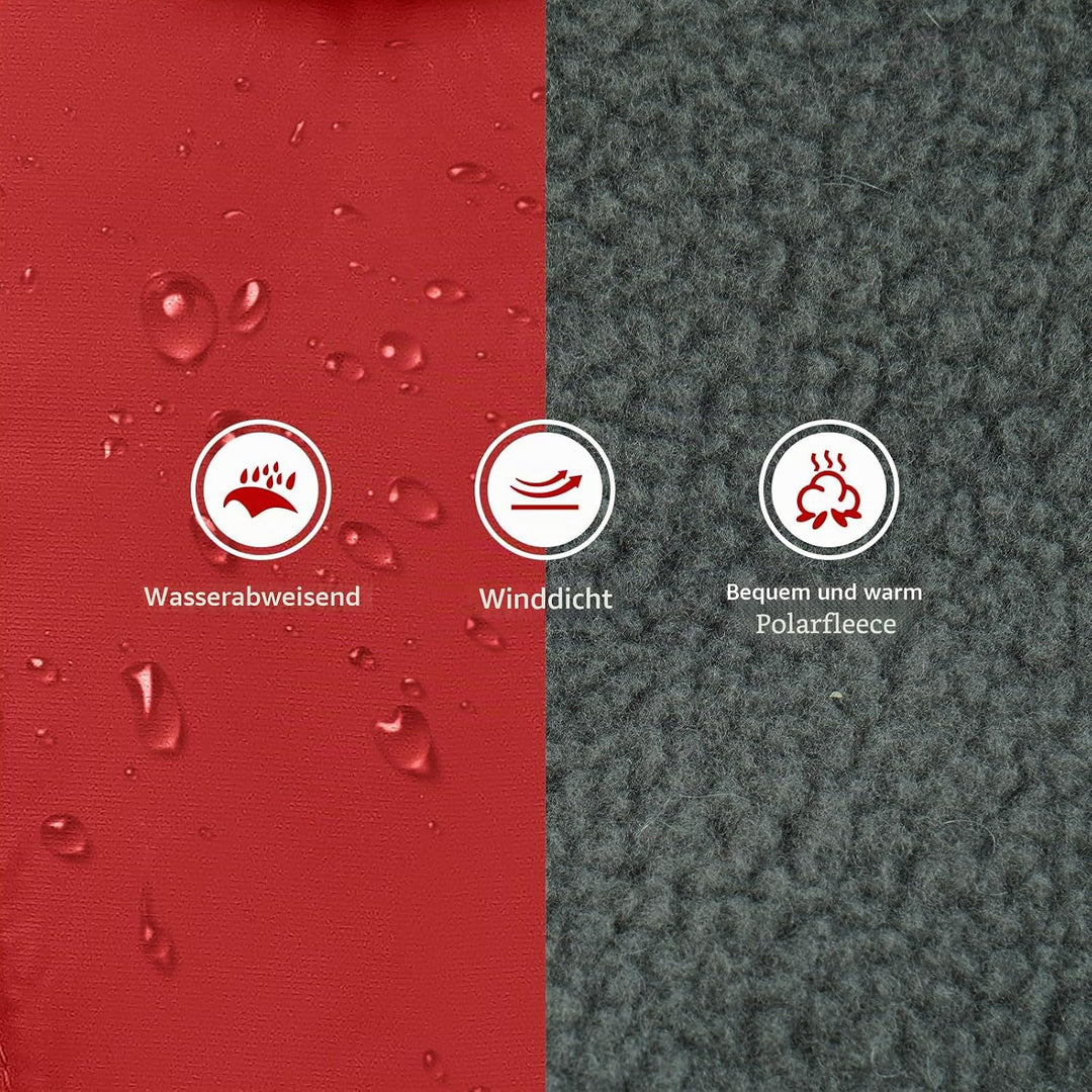 Hundemantel Winter, Wasserdicht Hundejacken Grosse Hunde Weste Winddicht Hundejacke Warm Fleece Haus