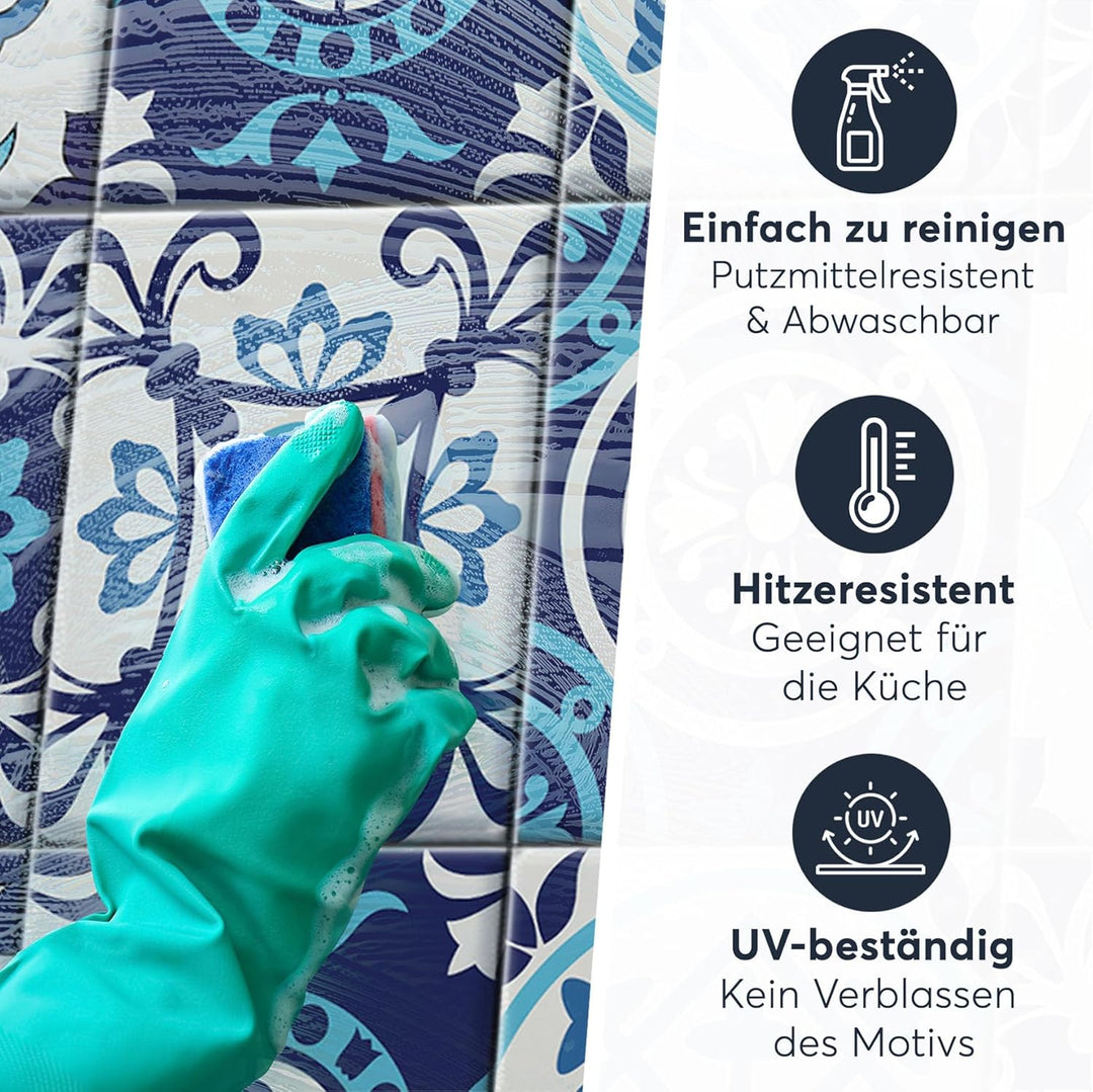 CREATISTO Mosaik Klebefliesen Stickerfliesen Fliesenfolie - Selbstklebende Fliesen Folie I Stickerfl