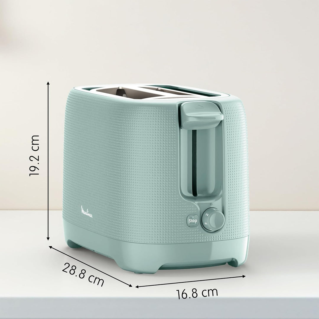 Moulinex Morning Toaster, 7 Bräunungsstufen, Brötchen-Aufsatz, Stopp-Funktion, extrabreite Schlitze,