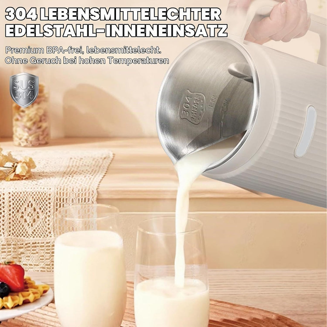 Nussmilchmaschine 8-in-1, Pflanzenmilchbereiter 1200 ml mit Selbstreinigung, Warmhaltefunktion &amp; Tim