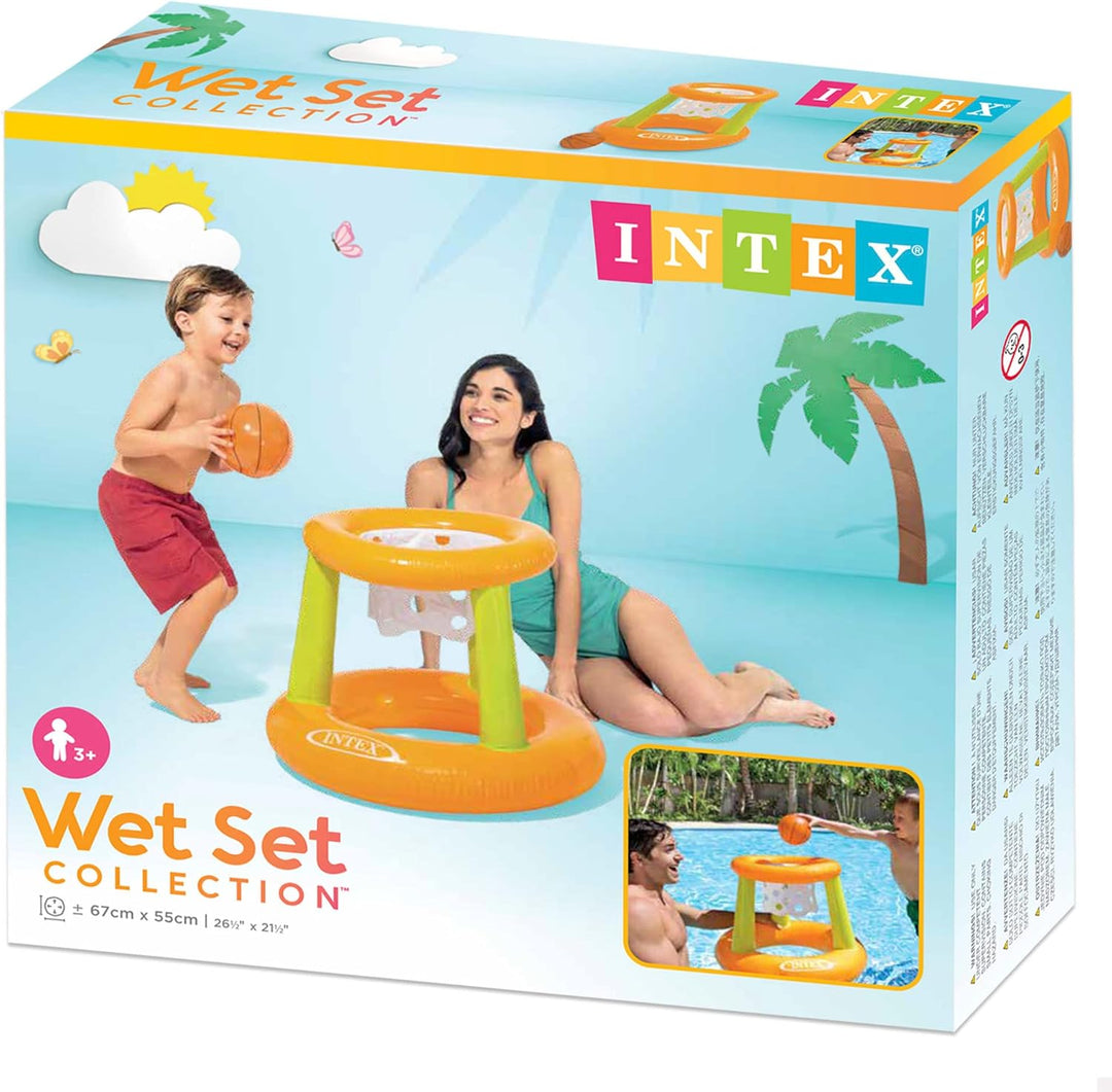 Intex Fun Goals Game - Aufblasbares Wasserballspiel - Wasserballnetz - 140 x 89 x 81 cm & Wasserspie