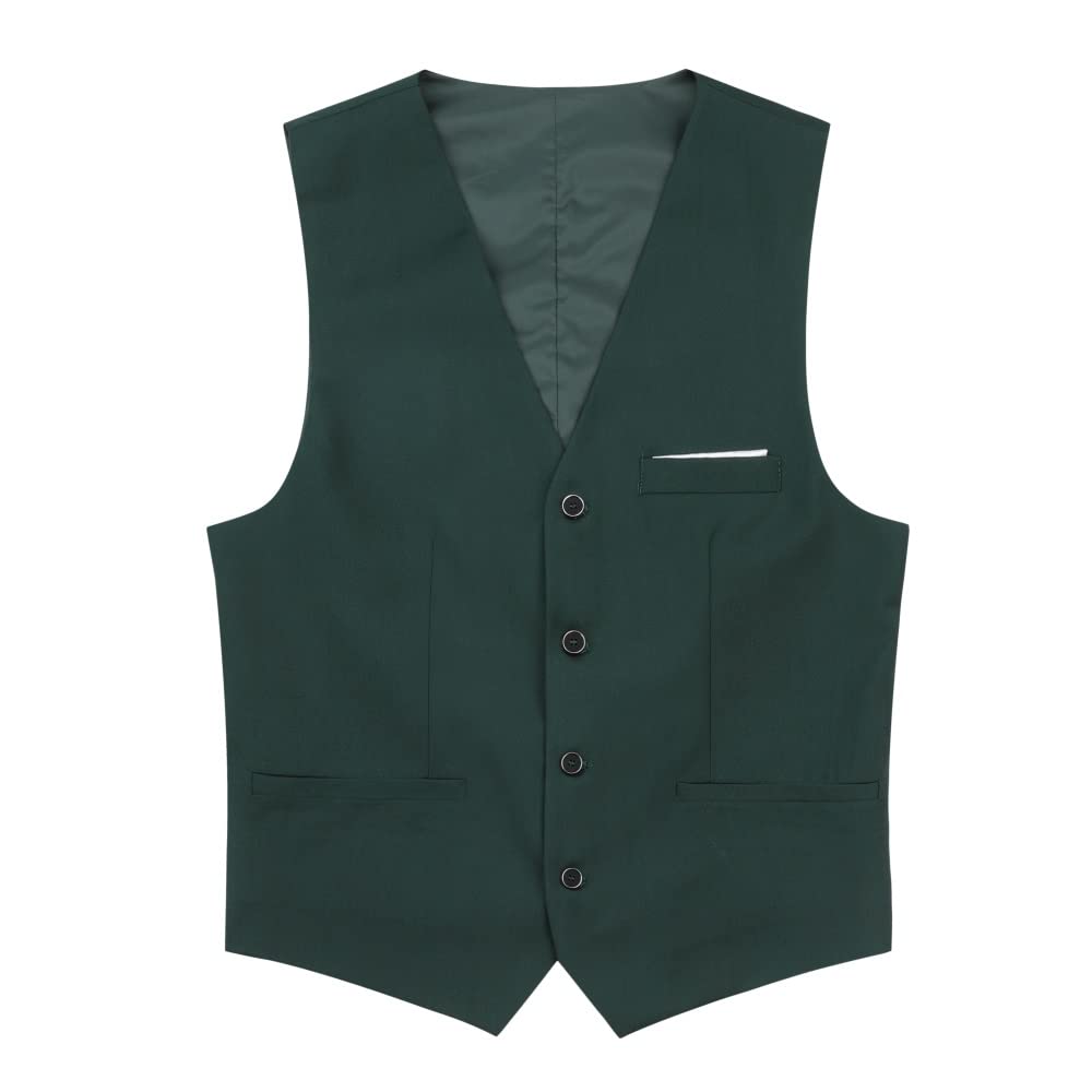 YOUTHUP Herren Weste Formell Slim Fit Anzugweste V-Ausschnitt Freizeit Gilet Herrenweste für Busines
