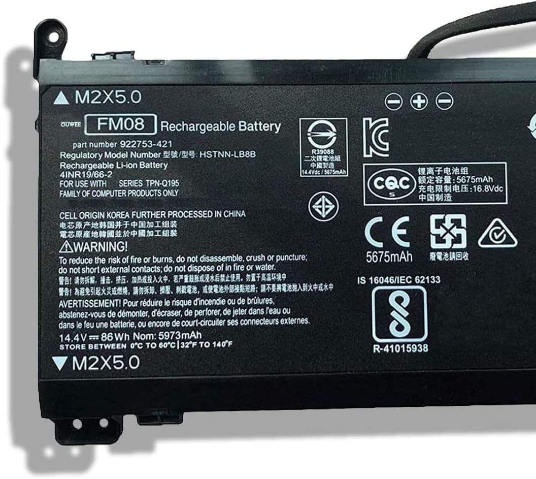 HSTNN-LB8B FM08 TPN-Q195 922752-421 922753-421 922976-855 Laptop-Akku-Ersatz für HP Omen 17-AN013TX