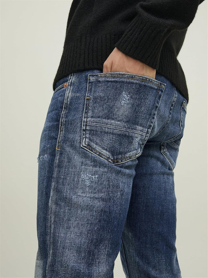 JACK & JONES Herren Jjiglenn Jjluca El 009 Sn Jeanshose, Blue Denim, 30 EU