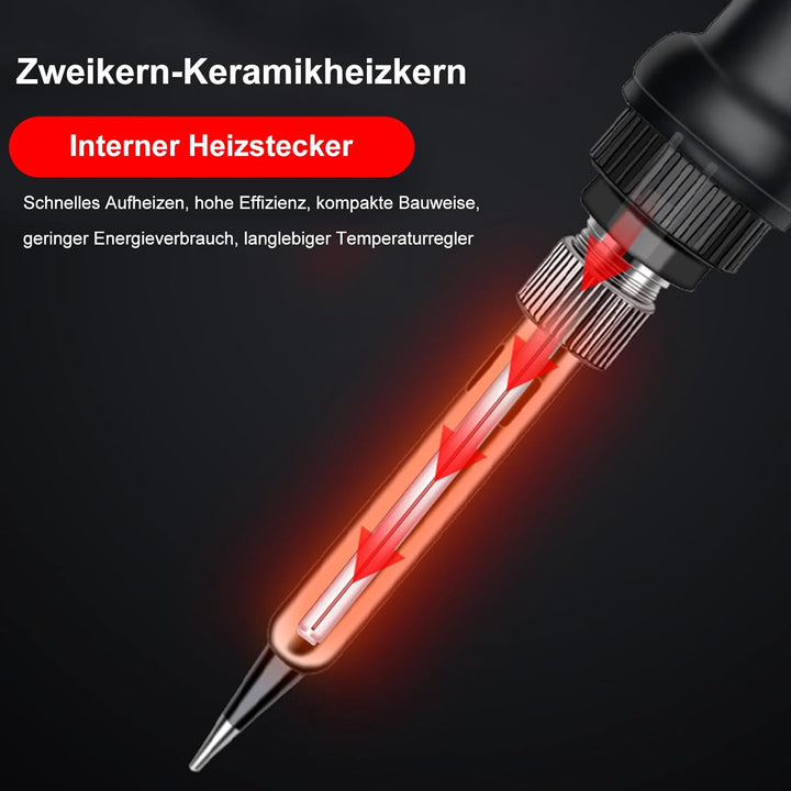 Profi Lötstation, 2 in 1 Heissluft Lötstation Lötkolben Set 8586D, Einstellbare Temperatur 180℃-500℃