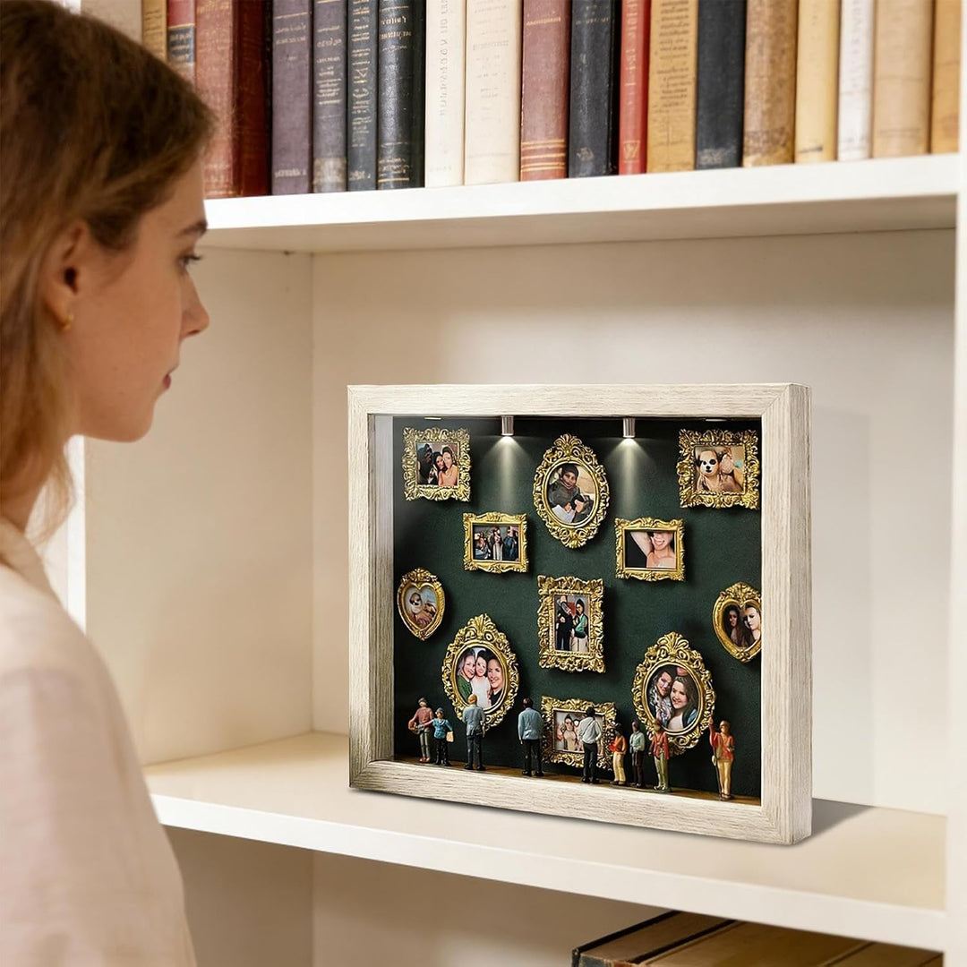 Mini Museum Bilderrahmen Personalisiert„Museum of Us“, 3D Bilderrahmen Personalisiert Mit Fotos- DIY