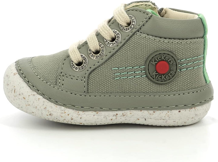 Kickers Unisex Kinder Sonistreet Stiefelette 18 EU Khaki Grün, 18 EU Khaki Grün