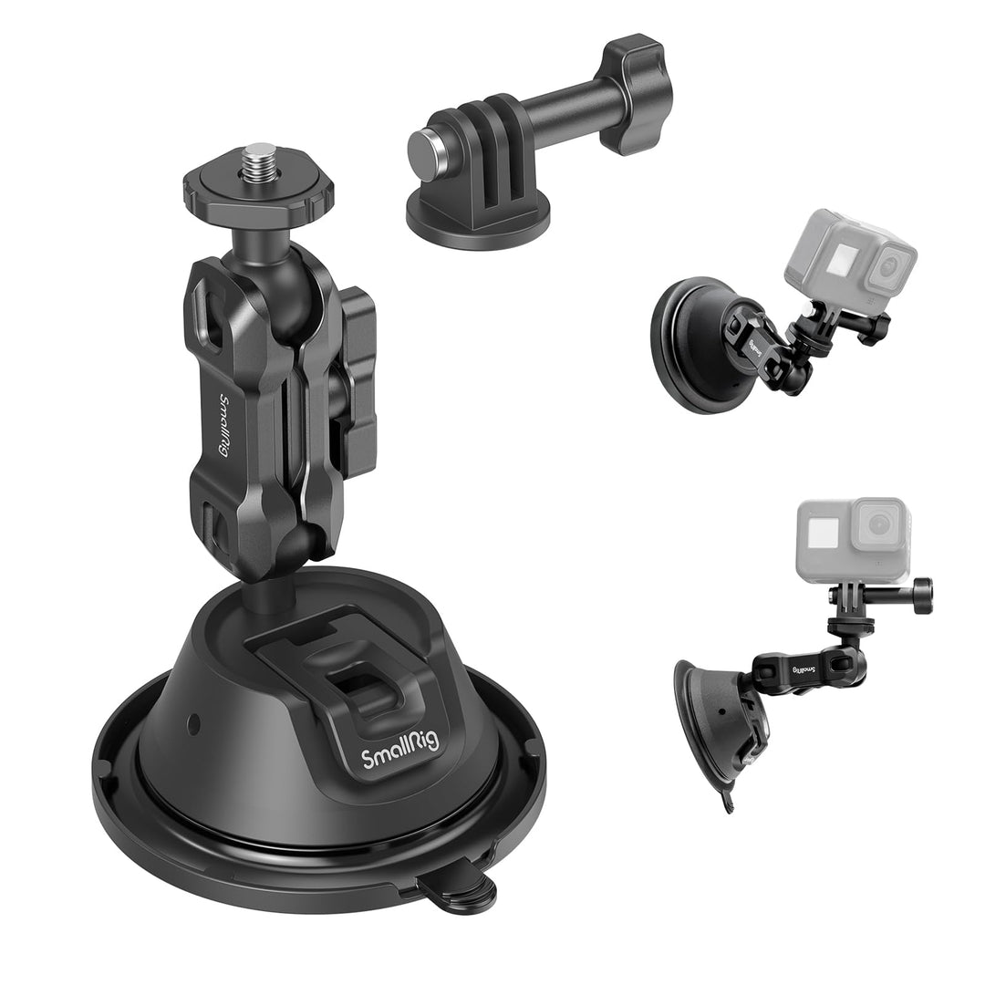SMALLRIG Suction Cup Mount Doppelschicht-Saugnapfhalterung für GoPro Hero 12/11/10/9, für DJI Osmo A