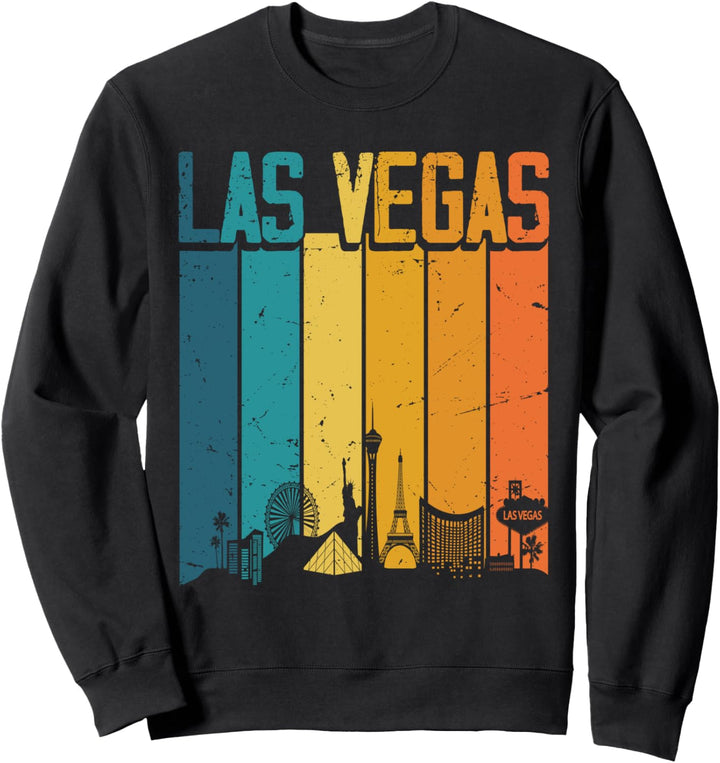 Las Vegas USA Retro Vintage Sunset Skyline Las Vegas Sweatshirt