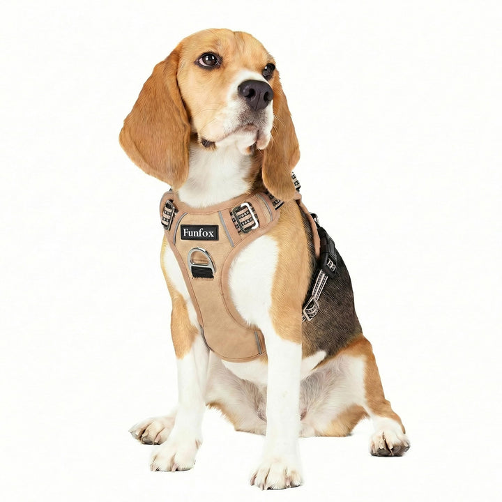 Funfox Hundegeschirr für Mittelgrosse Hunde No Pull Geschirr Einstellbar Geschirrset Mittlere Hunde
