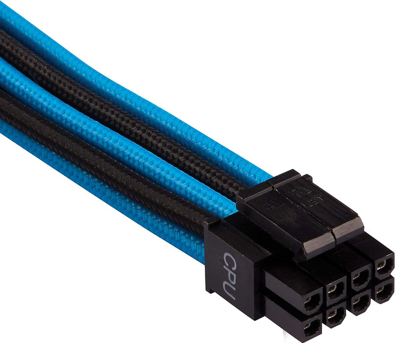 Corsair Premium Sleeved Netzteil EPS12V/ATX12V-Kabel Typ4 (Generation 4-Serie) Blau/Schwarz EPS12V/A