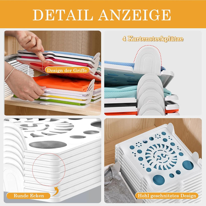 BoxLegend T-Shirt Organizer Stapelbar, Closet Organizer, Erwachsene und Kinder Kleiderschrank Organi