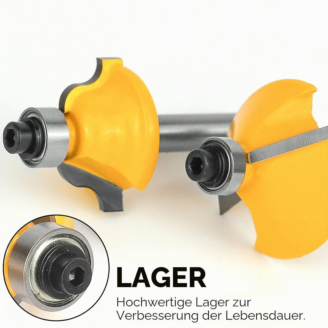 Oberfräsen-Bits-Set 1/4 Zoll Schaft – BAIDETS 35 Stück 1/4 Zoll Fräser-Bits für professionelle Tisch