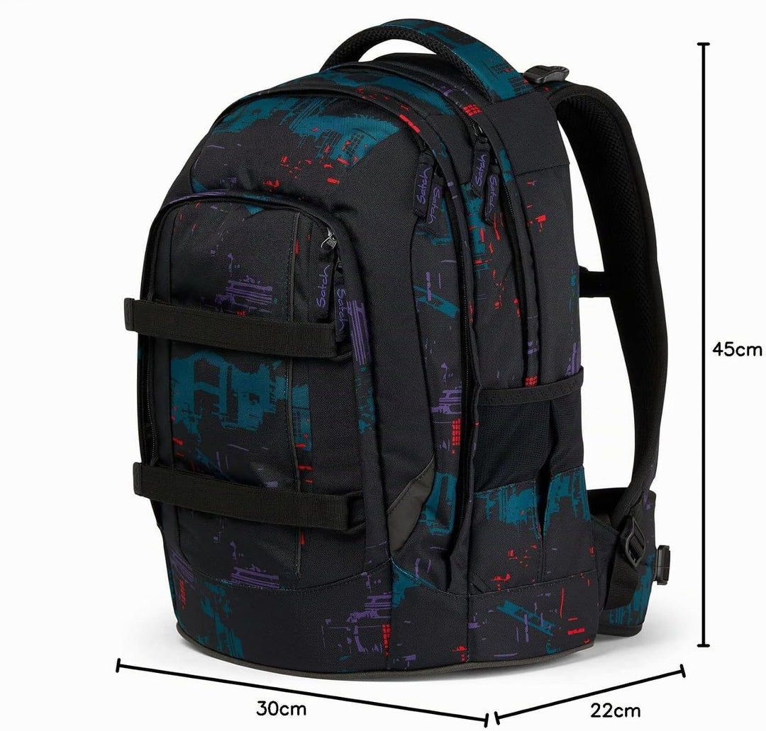 satch pack Schulrucksack Schulrucksack ab 5. Klasse ergonomisch 30L Stauraum standfest Organisations
