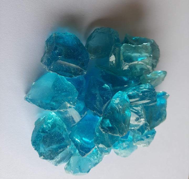 Feuerglas, 3/4" Jadeblau (5, Kilogramm) 5 Kilogramm, 5 Kilogramm