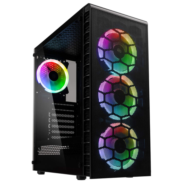 KOLINK Observatory Lite Mesh Midi Tower PC Gehäuse ATX RGB PC-Gehäuse, Gaming PC Case, Tempered Glas