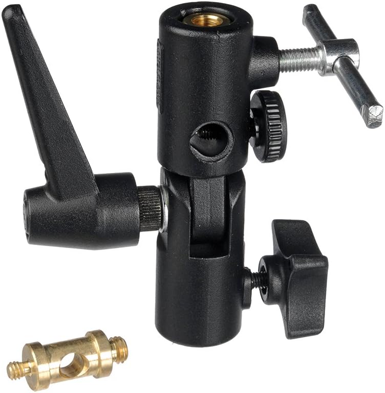Manfrotto MA 026 Lite-Tite Schirmhalter schwarz & Manfrotto Adapter-Zapfen (16 mm)