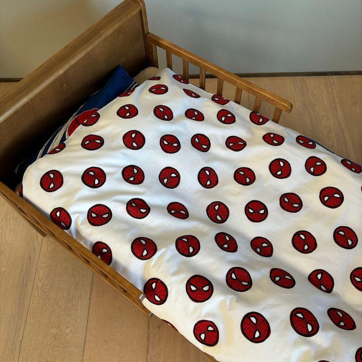 Spiderman Bettwäsche-Set für Kinderbett 100x140 cm + Kissenbezug 40x45 cm, 100% Baumwolle | nachtleu