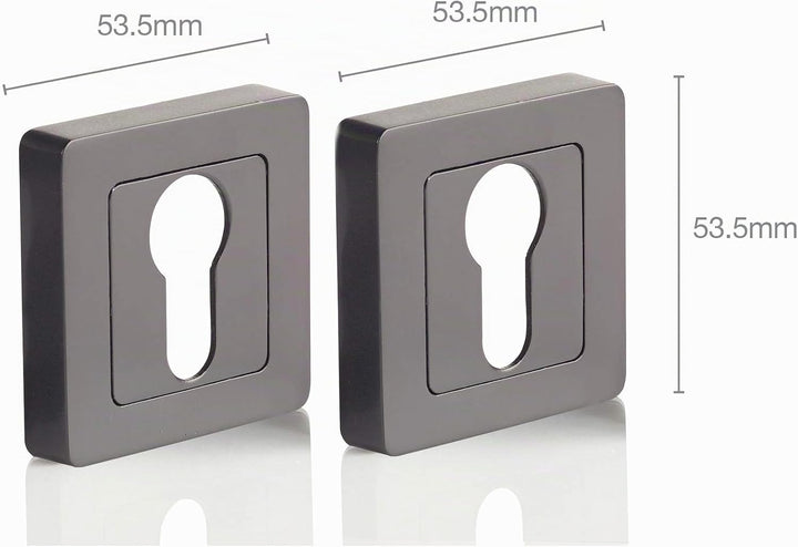 Yale Schwarzer Türgriff - Verona - Badezimmer-Türgriff mit Knaufrosette - 35-ZR-8x8-A001-WC-56-11 -