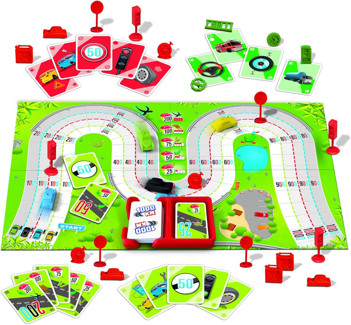 Jumbo - 1000 KM - Familien- und Kinderspiel - 5-99 Jahre - +2 Spieler - Kartenspiel - Spanisch