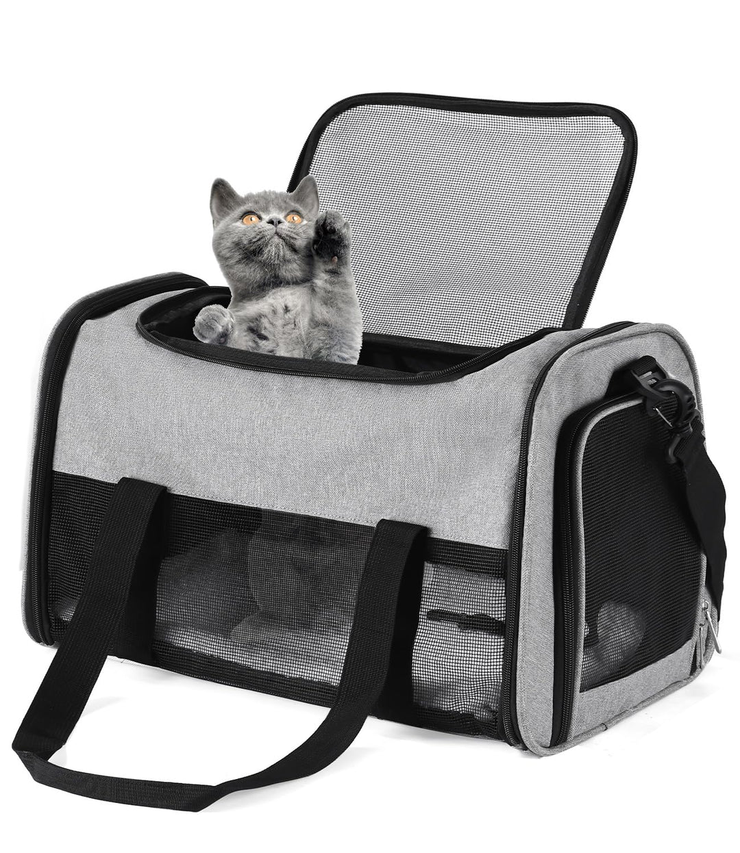 Katzentasche Transporttasche, Katzentragetasche Leicht, Belüftete Katzentransportbox für Reisen,Auto