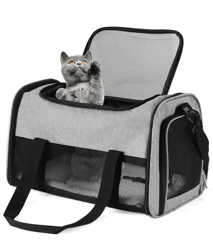 Katzentasche Transporttasche, Katzentragetasche Leicht, Belüftete Katzentransportbox für Reisen,Auto