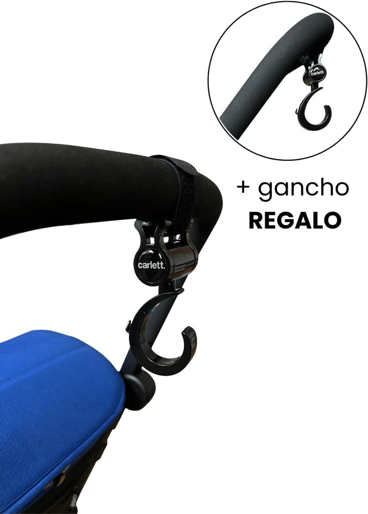 Carlett – Classic Duo | Faltbarer Einkaufswagen mit Gratis-Haken | Robuster Einkaufswagen | 4 Räder