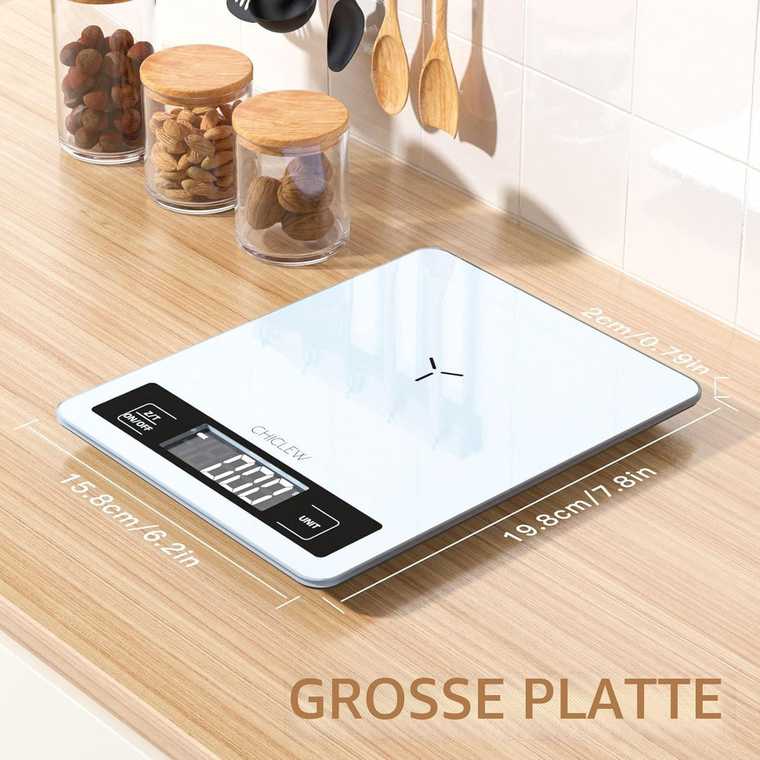 Digitale Küchenwaage Digitalwaage, 5KG Electronische Waage Küchen Digital bis zu 1-g-genau, Haushalt