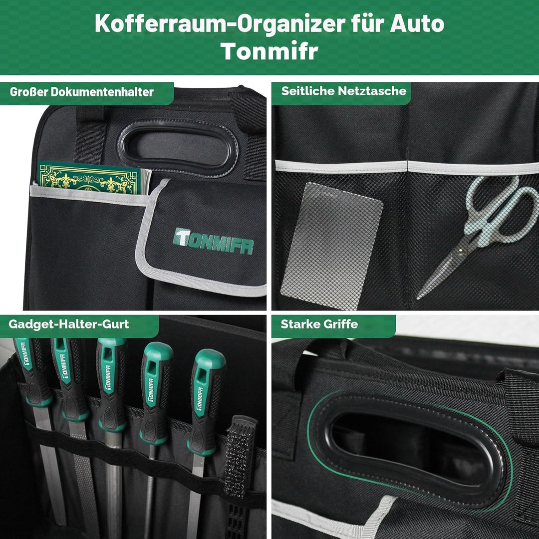 Robuster Kofferraum-Organizer mit grosser Kapazität, Multifach-Aufbewahrungsbox für SUV, Kombi & Kle