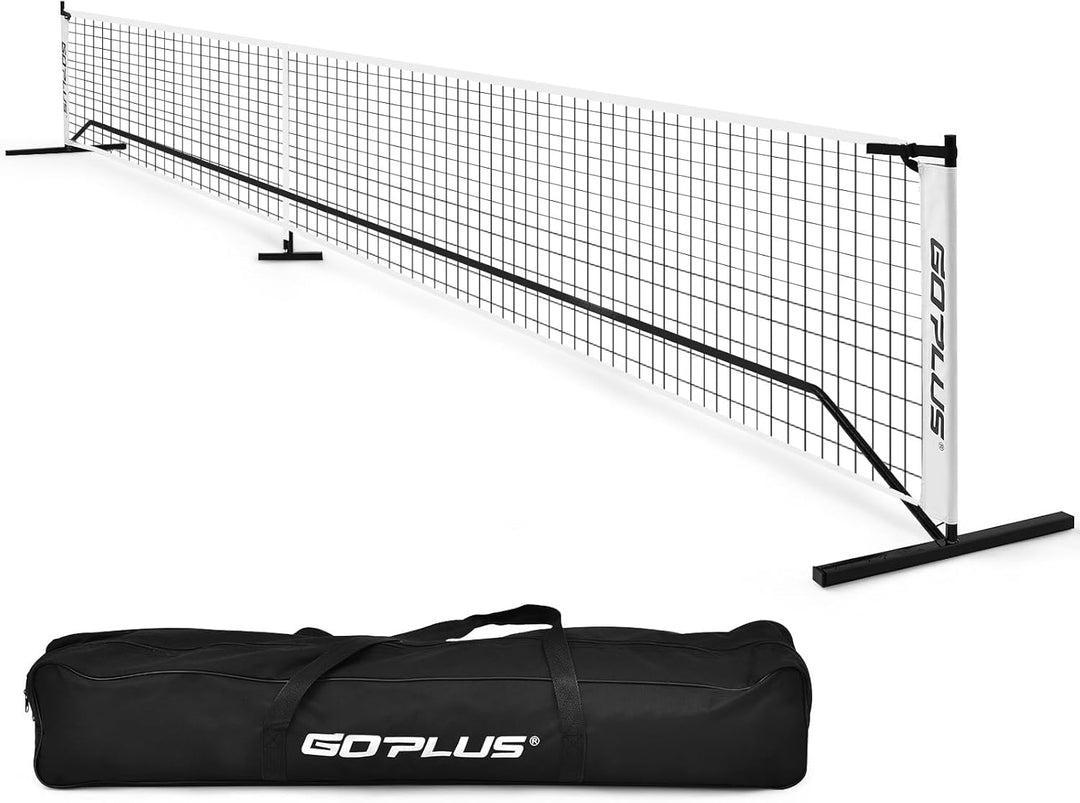 GOPLUS Pickleball-Netz targbar, Volleyballnetz 670 cm mit Metallrahmen, strapazierfähiges Polyester