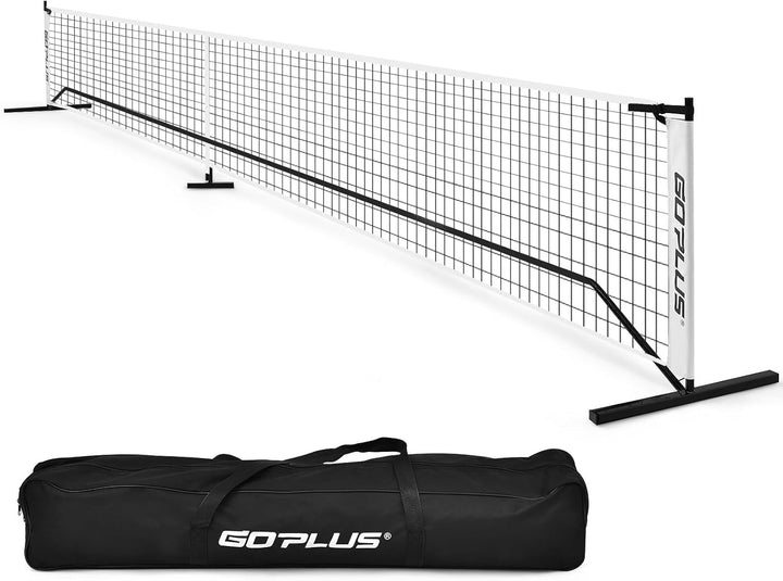 GOPLUS Pickleball-Netz targbar, Volleyballnetz 670 cm mit Metallrahmen, strapazierfähiges Polyester