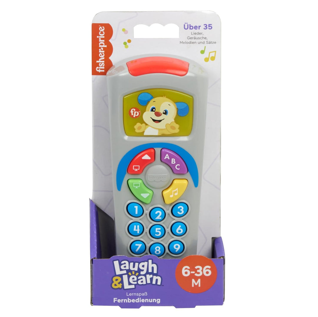 Fisher-Price Lernspass Lernspielzeug für Babys Hündchen-Fernbedienung Spielzeugfernbedienung mit Mus