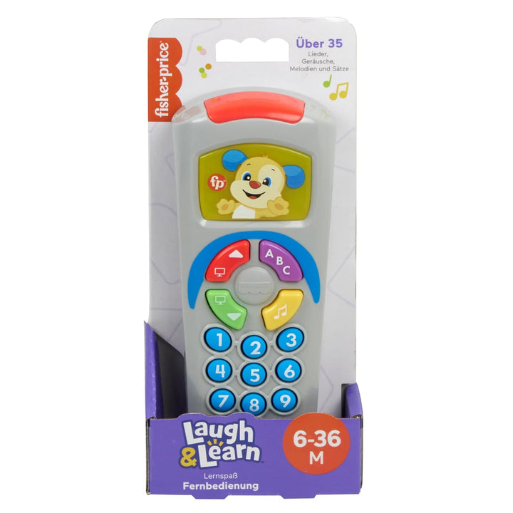 Fisher-Price Lernspass Lernspielzeug für Babys Hündchen-Fernbedienung Spielzeugfernbedienung mit Mus