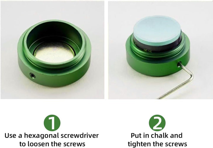 YEUEK TAOM Pool Kreidehalter Runde Form Praktisches Werkzeug Billard Zubehör Magnetische Mini Kreide