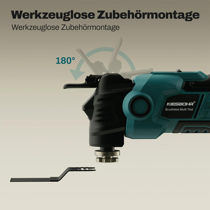 Multifunktionswerkzeug Kompatibel mit Makita 18V Akkus, Bürstenloser DIY Oszillationswerkzeug mit Dä