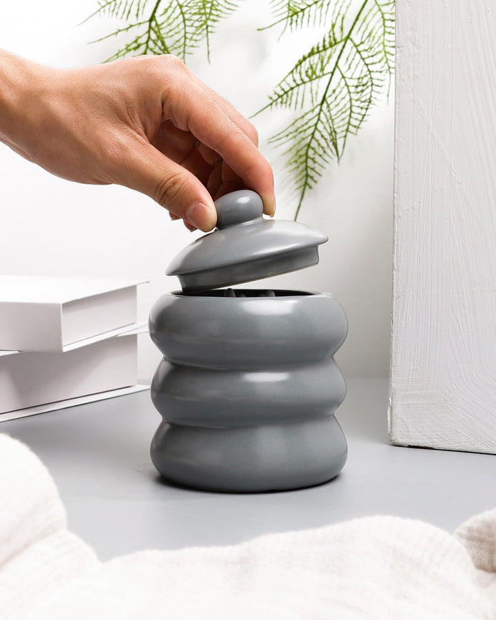 ANTIS'S HOME Keramik Badezimmer Set 5-teilig – Unregelmässige Form, minimalistisches Bad-Accessoires