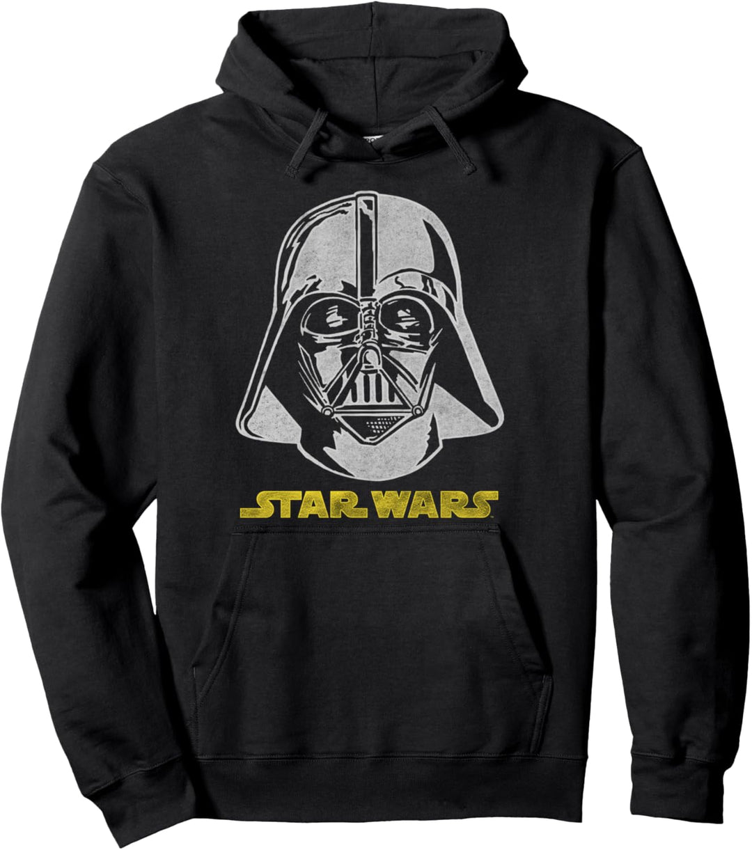 Star Wars Darth Vader Glitter Foil Text Logo Pullover Hoodie