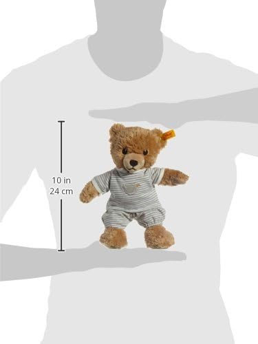 Steiff 239908 Schlaf-gut-Bär Plüschtier, Mehrfarbig, Medium, 25 cm Grau Single, Grau Single