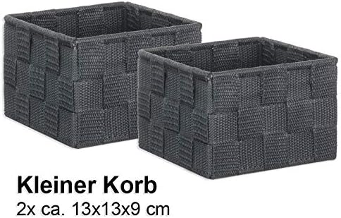 Brandsseller 4er Set Aufbewahrungsboxen - 28x28x10 cm, 26x13x9 cm, 13x13x9 cm (2x) – eckige Regalkör