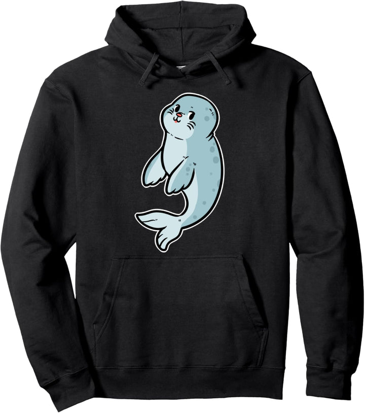 Seehund Robben Baby als Geschenk für Kids zum Geburtstag Pullover Hoodie