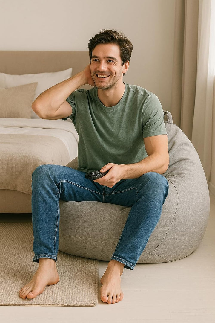 Indoor Sitzsack ECO mit Regranulat-Füllung, Puff, Relax-Sessel, Sitzkissen, Bodenkissen, Bean Bag, 3