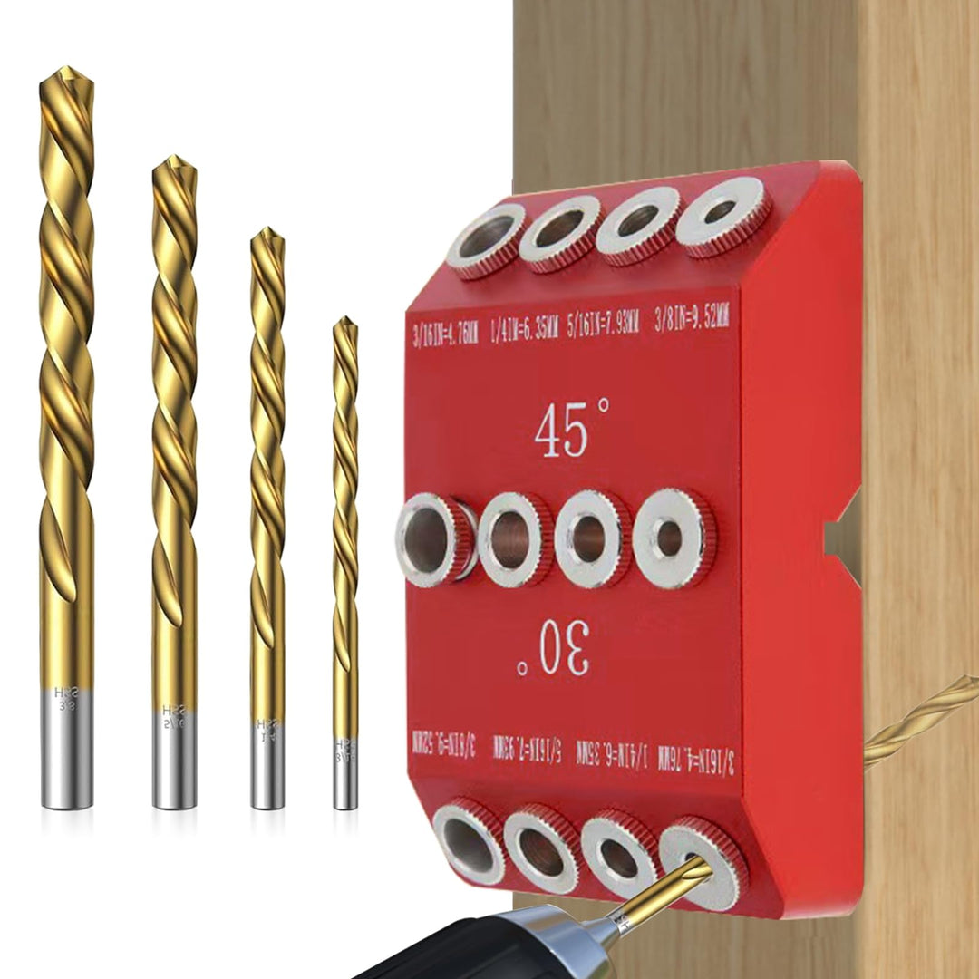 30 45 90 Grad Winkel Bohrhilfe für Abgewinkelte und Gerade Loch, 30°/45°/90°Winkelbohrloch-FüHrungsl