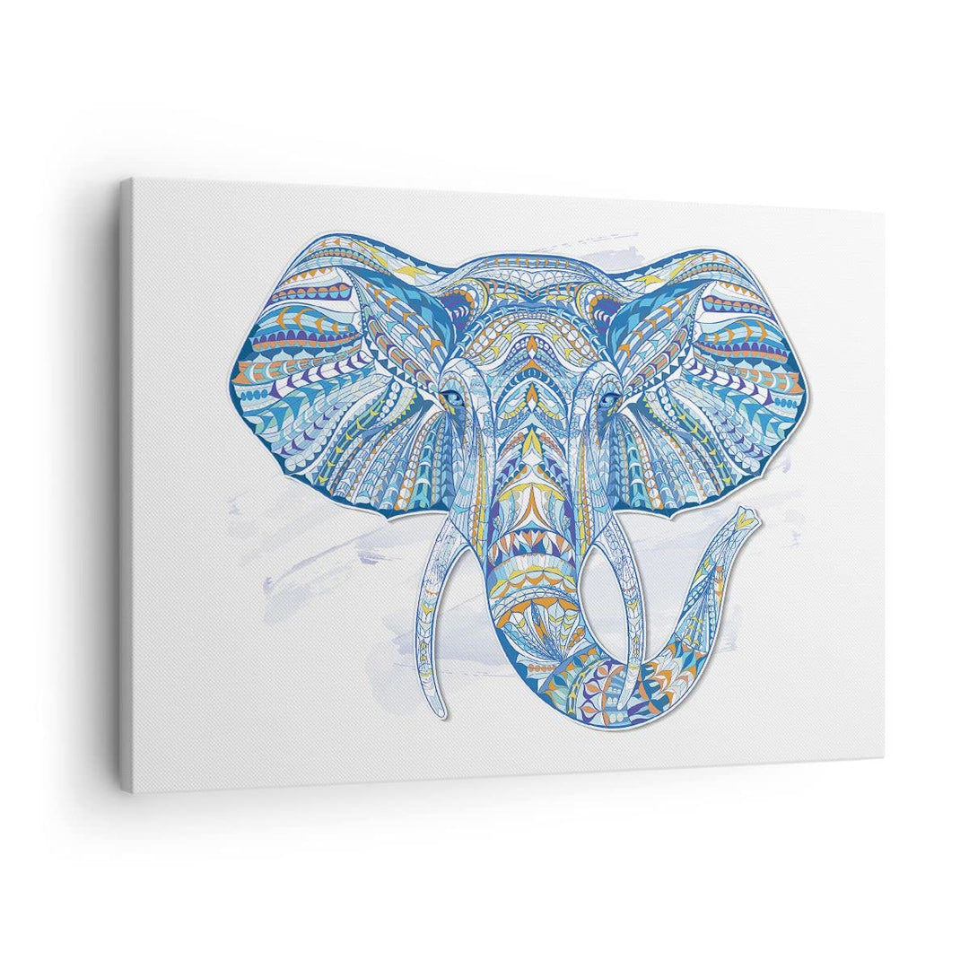 Bilder auf Leinwand Elefant Muster Tierwelt Afrika Leinwandbild 70x50cm Wandbilder Dekoration Wohnzi