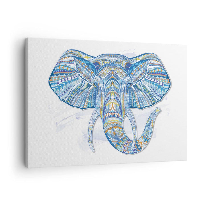 Bilder auf Leinwand Elefant Muster Tierwelt Afrika Leinwandbild 70x50cm Wandbilder Dekoration Wohnzi