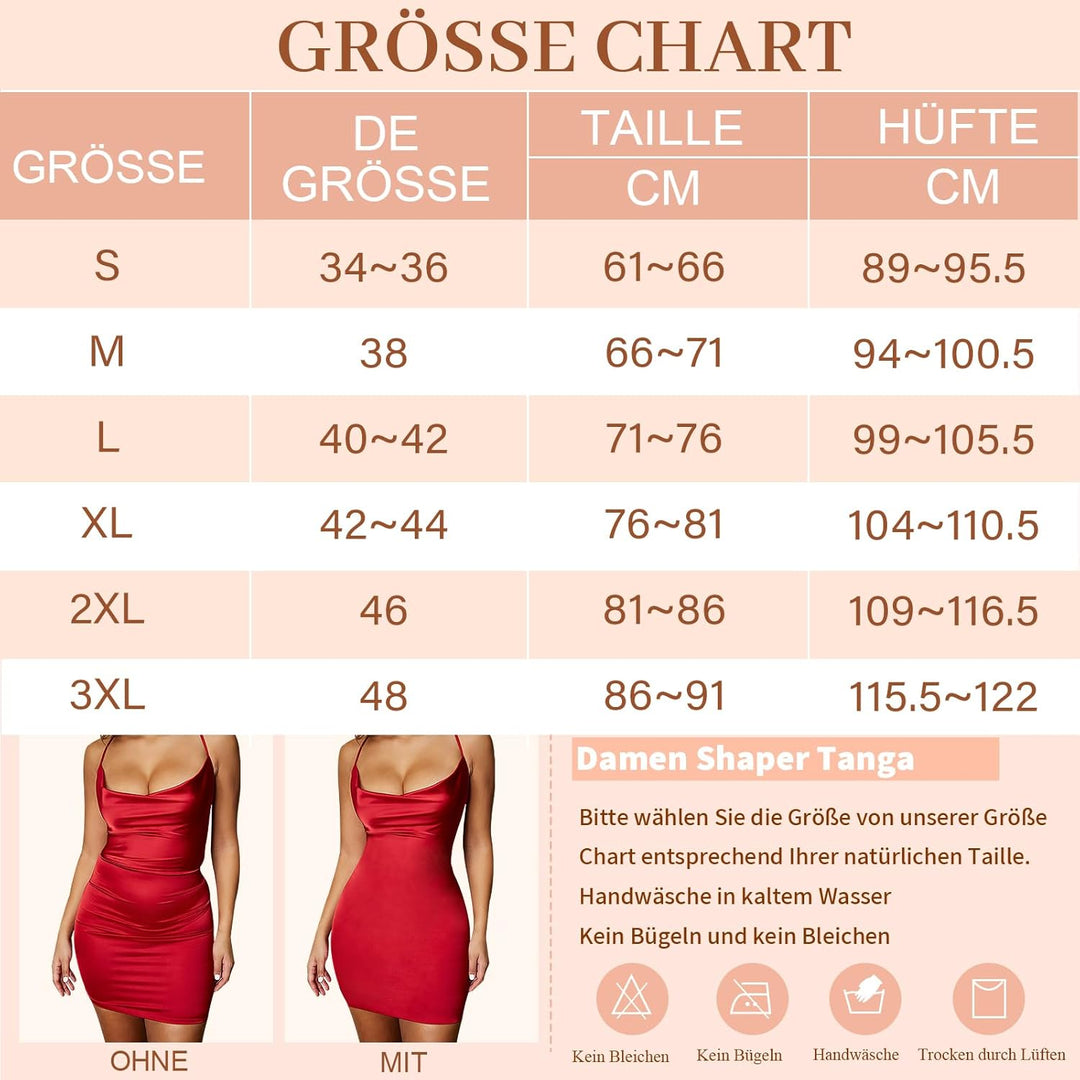 YARRCO Damen Bauchweg Unterhose Slips String Tanga Shapewear Miederhose Body Shaper Miederslips Figu