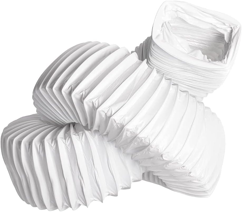 Steinberg14 Weiss 110x55mm / Länge 3 Meter Abluftschlauch PVC Flexibel Schlauch für Klimaanlagen - D
