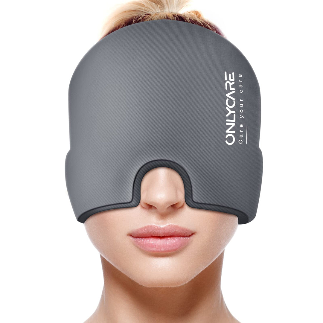 ONLYCARE Mütze Migräne Relief Cap, Headache Relief Hat Kühlmaske Kühlmütze Kopfschmerzen Maske Kühlh