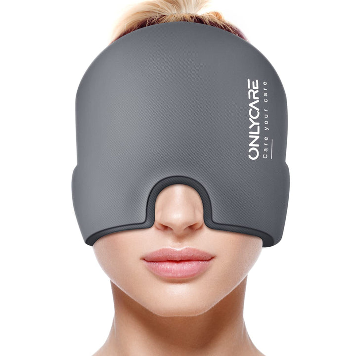 ONLYCARE Mütze Migräne Relief Cap, Headache Relief Hat Kühlmaske Kühlmütze Kopfschmerzen Maske Kühlh