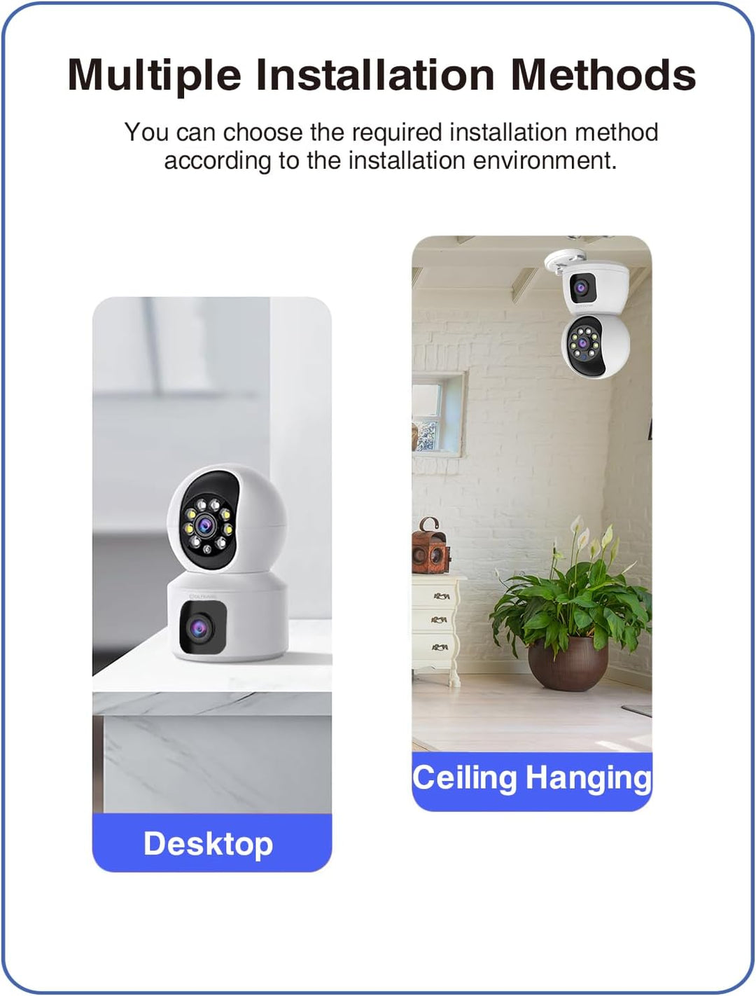 2,4 G Überwachungskamera für den Innenbereich, 4 MP Überwachungskameras für Haustiere mit Telefon-Ap