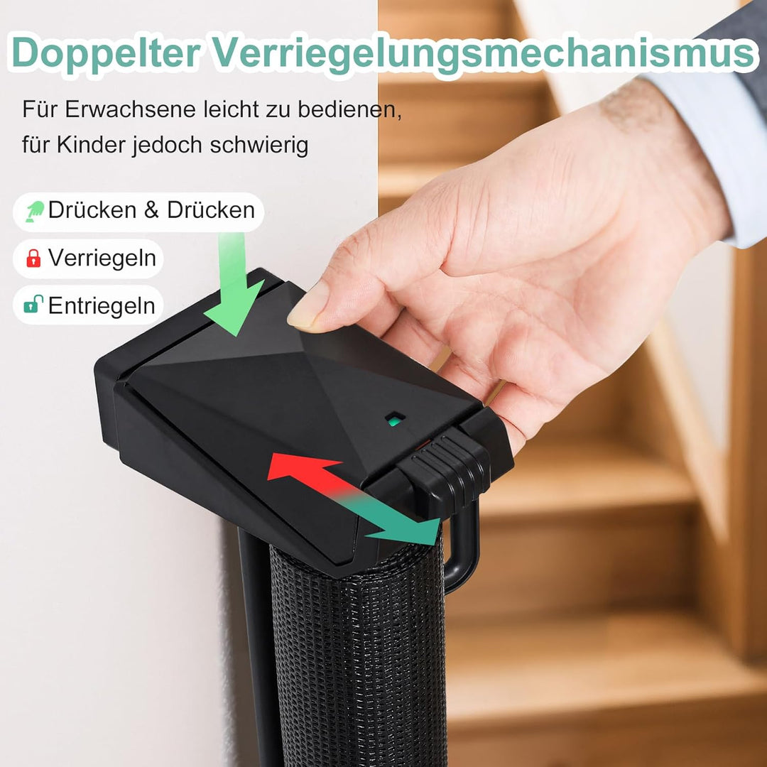 Treppenschutzgitter Ausziehbar für Babys, ausziehbar bis zu 150 cm breites Netz, Treppenschutzgitter